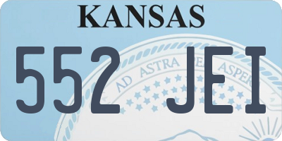 KS license plate 552JEI