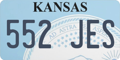 KS license plate 552JES