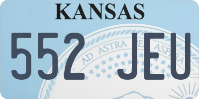 KS license plate 552JEU