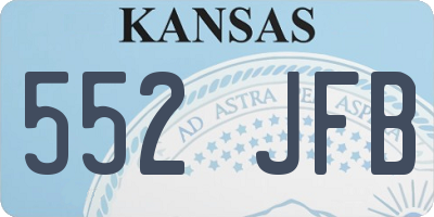 KS license plate 552JFB