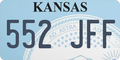 KS license plate 552JFF