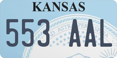 KS license plate 553AAL