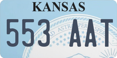 KS license plate 553AAT