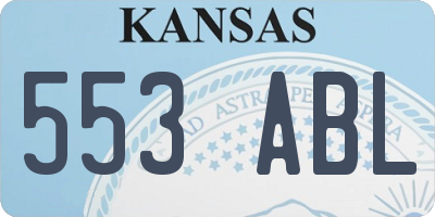 KS license plate 553ABL