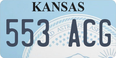 KS license plate 553ACG