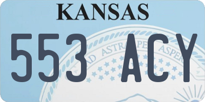 KS license plate 553ACY