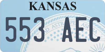 KS license plate 553AEC