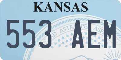 KS license plate 553AEM