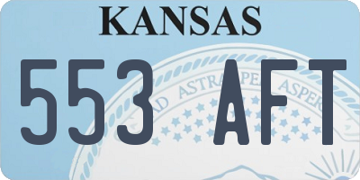 KS license plate 553AFT