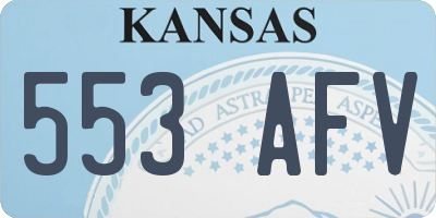 KS license plate 553AFV