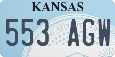 KS license plate 553AGW