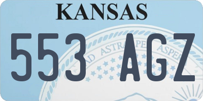KS license plate 553AGZ