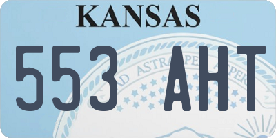 KS license plate 553AHT