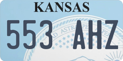 KS license plate 553AHZ