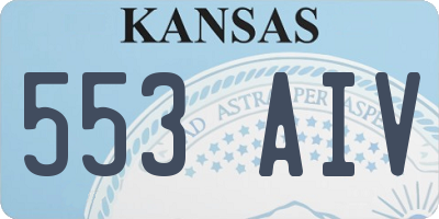 KS license plate 553AIV