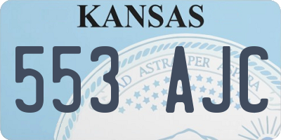 KS license plate 553AJC