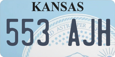 KS license plate 553AJH