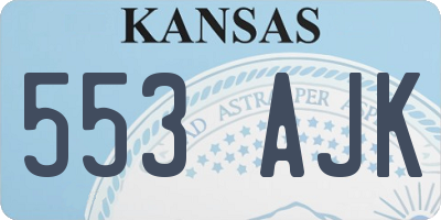KS license plate 553AJK