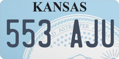 KS license plate 553AJU