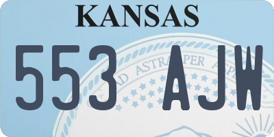 KS license plate 553AJW