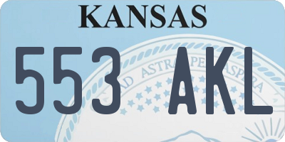 KS license plate 553AKL