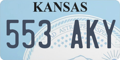 KS license plate 553AKY