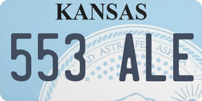 KS license plate 553ALE