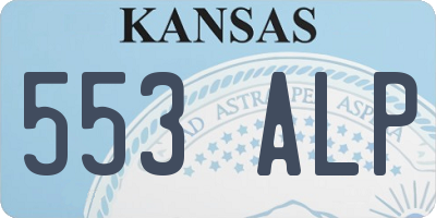 KS license plate 553ALP