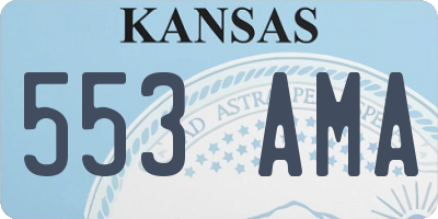KS license plate 553AMA