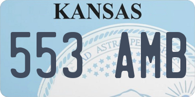 KS license plate 553AMB