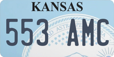 KS license plate 553AMC