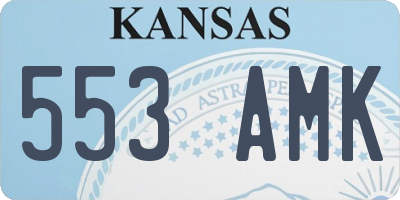 KS license plate 553AMK