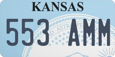 KS license plate 553AMM