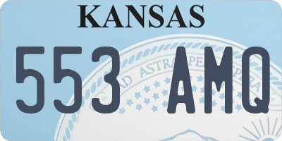 KS license plate 553AMQ