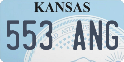 KS license plate 553ANG