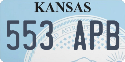 KS license plate 553APB