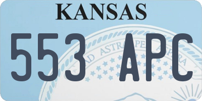 KS license plate 553APC