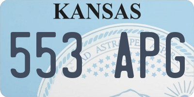 KS license plate 553APG