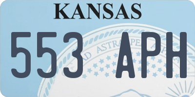 KS license plate 553APH