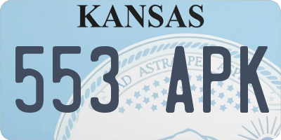 KS license plate 553APK
