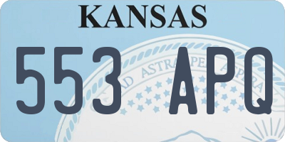 KS license plate 553APQ
