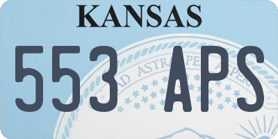 KS license plate 553APS