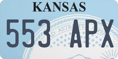 KS license plate 553APX