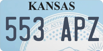 KS license plate 553APZ