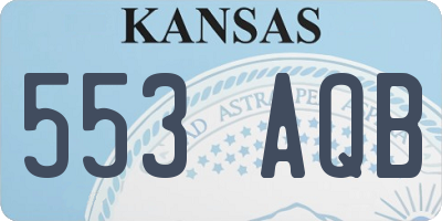 KS license plate 553AQB
