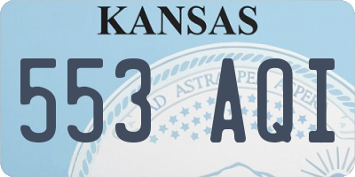 KS license plate 553AQI