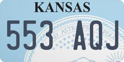 KS license plate 553AQJ