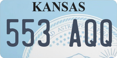KS license plate 553AQQ