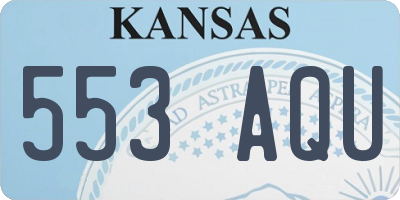 KS license plate 553AQU