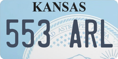 KS license plate 553ARL